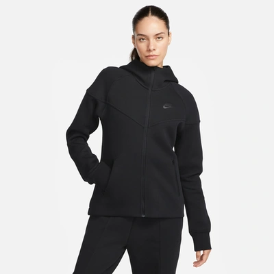 Nike Womens  Nsw Tech Fleece Wr Full-zip Hoodie In Black/black