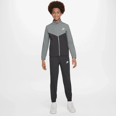 Nike Kids' Boys  Nsw Full-zip Hbr Tracksuit In Smoke Grey/white