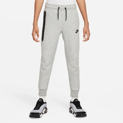 Nike Sportswear Tech Fleece Big Kids' (boys') Pants In Dark Grey Heather/black/black