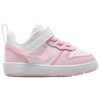Nike Girls' Little Kids' Court Borough Low Recraft Stretch Lace Casual Shoes In White/pink Foam