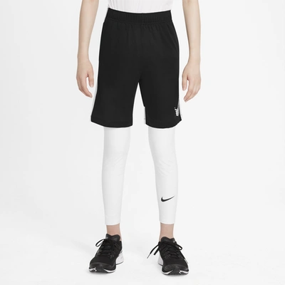 Nike Kids' Boys  Dri-fit Tights In Black/white