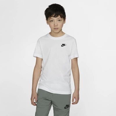 Nike Kids' Boys  Nsw Embroidered Futura T-shirt In Black/white