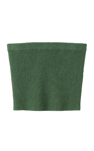 By Malene Birger Giovania Ribbed Knit Tube Top In Green