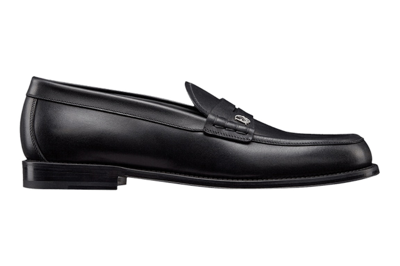 Pre-owned Dior Smooth Calfskin Granville Loafer Black
