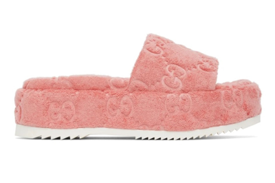 Pre-owned Gucci Gg Platform Sandal Pink (women's)