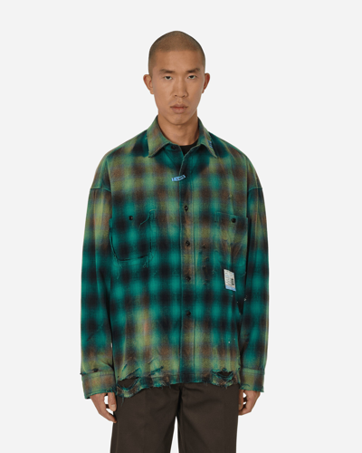 Miharayasuhiro Vintage-like Check Shirt In Green