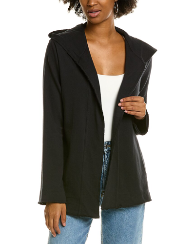 James Perse French Terry Cardigan In Black