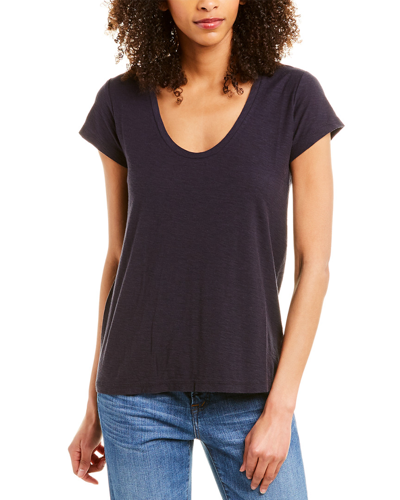 James Perse Scoop Neck Shirt In Blue