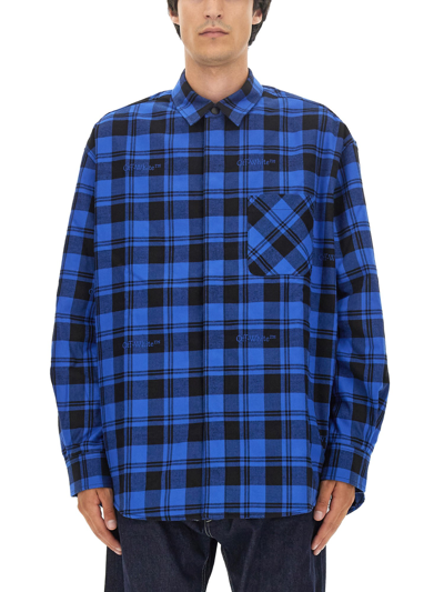 OFF-WHITE CHECK PRINT SHIRT