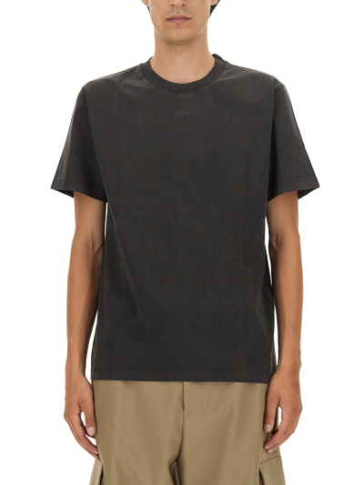 Off-white Super Moon Cotton T-shirt In Black