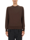 Pt Torino Man Sweater Cocoa Size 42 Virgin Wool In Grey