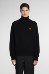 Kenzo Boke Flower Long-sleeved Turtleneck In Black