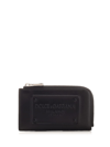 Dolce & Gabbana Logo-embossed Leather Wallet In Black