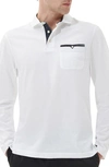 Barbour Corpatch Long Sleeve Polo In White