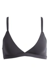 Skims Fits Everybody Triangle Bralette In Graphite