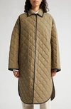 TOTÊME QUILTED ORGANIC COTTON COCOON COAT