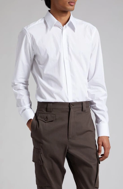 Dolce & Gabbana Cotton Poplin Martini-fit Shirt In White