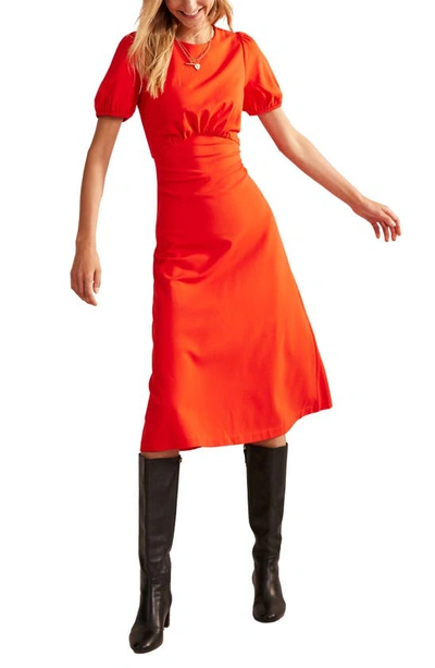 Boden Nancy Jersey Midi Dress Fiesta Orange Women