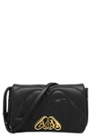 Alexander Mcqueen The Seal Leather Shoulder Bag In Black