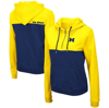 Colosseum Stadium Athletic Navy Cal Bears Arched Name Full-zip Hoodie In Maize