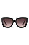 Marc Jacobs 54mm Square Sunglasses In Black/brown Gradient