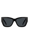 Marc Jacobs 55mm Cat Eye Sunglasses In Black Beige