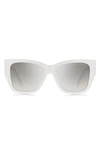 Marc Jacobs 55mm Cat Eye Sunglasses In White Grey