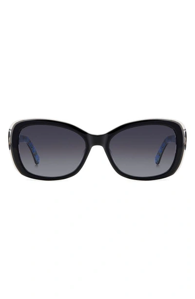 Kate Spade Elowen 55mm Gradient Round Sunglasses In Black