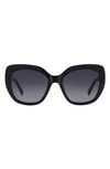 Kate Spade Winslet 55mm Gradient Round Sunglasses In Black