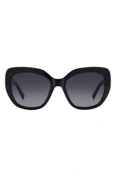 Kate Spade Winslet 55mm Gradient Round Sunglasses In Black