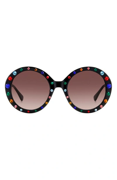 Kate Spade Zya 55mm Gradient Round Sunglasses In Bkmulticl