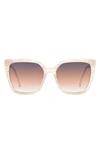 Kate Spade Marlowe 55mm Gradient Square Sunglasses In Beige Horn Grey