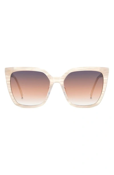 Kate Spade Marlowe 55mm Gradient Square Sunglasses In Beige Horn Grey