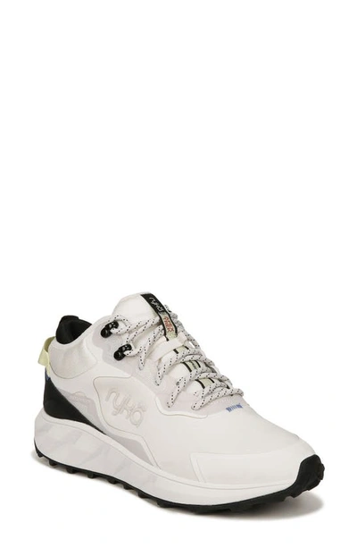 Ryka Apex Trek Mid Waterproof Hiking Shoe In Ivory Fabric