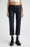 R13 Boy Cropped High-rise Straight-leg Jeans In Avery Indigo