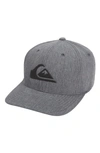 Quiksilver Amped Logo Baseball Cap In Dark Grey