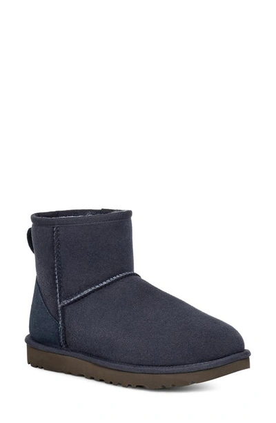 Ugg Classic Mini Ii Genuine Shearling Lined Boot In Eve Blue