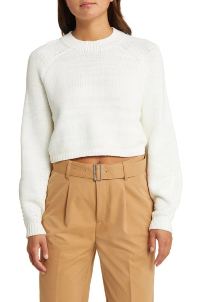 Open Edit Open Back Crewneck Sweater In Ivory