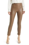 Lyssé Textured Leather Legging In Velvet Brown In Multi