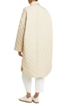 Totême Quilted Cocoon Coat Stone In Stone