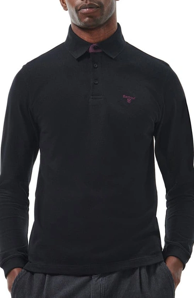 Barbour Conforth Long Sleeve Polo In Black