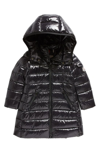 Moncler Little Girl's & Girl's Moka Nylon Down Long Coat In Black