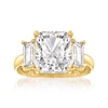 Ross-simons Cz 3-stone Ring In 14kt Yellow Gold In Gold