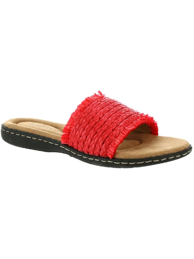 Array Cabrillo Womens Woven Braided Slide Sandals In Red