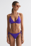 Reiss Ripley - Purple Side Tie Bikini Bottoms, Us 0