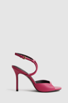 Reiss Harper - Bright Pink Leather Strappy Heels, Uk 4 Eu 37