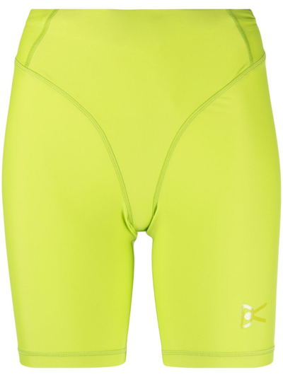 District Vision Green Pocketed Half Tight Shorts