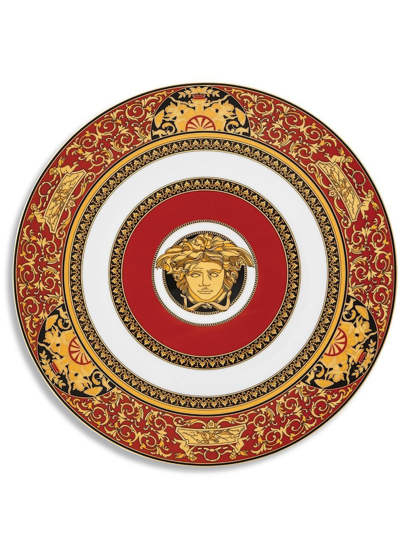 Versace Red Medusa Porcelain Serving Plate