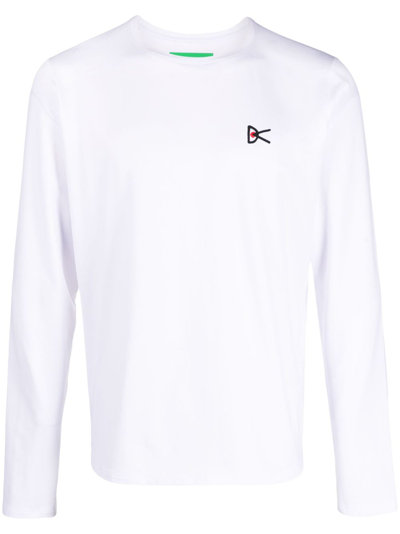 District Vision Logo-print Stretch-jersey T-shirt In White