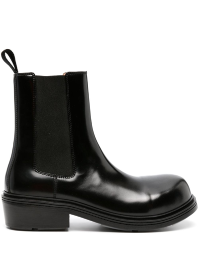 Bottega Veneta Black Leather Ankle Boots
